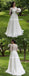 Vintage Lace Top Long Wedding Dress, Half Sleesve Tulle Cheap A-Line Wedding Dress, D1054