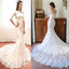 Gorgeous Off Shoulder Half Sleeve Popular Mermaid Wedding Dresses, WD0144