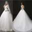 Classic Style Cap Sleeve Lace Top Ball Gown Lace Up Wedding Dresses, WD0157