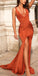 Sexy Mermaid Slit Backless Jersey Sleeveless Pleated Prom Dresses, FC1983