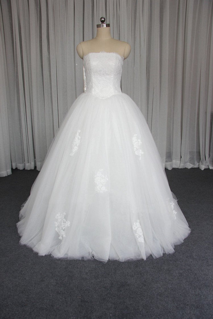 Elegant Sheath White Lace Gorgeous Wedding Party Dresses, Popular Bridal Gown, WD0096