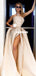 Sexy Backless Slit A-line Organza Stunning Prom Dress, FC4551