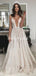 Charming A-line Lace Spaghetti Straps Tulle Wedding Dress, FC5092