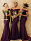 Elegant Off Shoulder Mermaid Floor-length Bridesmaid Dress, FC5134