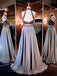 Long Prom Dresses, Satin Prom Dresses, A-Line Party Dresses, Two Pieces Evening Dresses, Prom Dress with Beads , Sexy Prom Dresses, Backless Prom Dress, LB0544