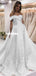 New Arrival Satin A-Line Wedding Dresses, Charming Applique Backless Wedding Gowns, FC566