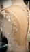 Seen Through Back Whtie Mermaid Lace Inexpensive Romantic Long Wedding Dress, WG633