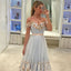 Long Prom Dresses, Tulle Prom Dresses, Floor-Length Party Prom Dresses, Off Shoulder Prom Dresses, Applique Prom Dresses, A-Line Prom Dresses, V-Back Prom Dress, LB0665