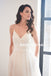 Charming V-Neck Lace Top Wedding Dress, Spaghetti Straps V-Back Tulle Wedding Dress, D677