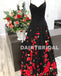 Spaghetti Straps Backless Prom Dress, Charming Applique Lace Prom Dress, D772