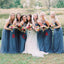 Mismatched Tulle Bridesmaid Dress, Simple A-Line Sleeveless Bridesmaid Dress, D971