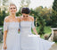 Charming Lace Top A-line Off Shoulder Half Sleeve Bridesmaid Dress, FC4904