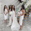 Stunning One-Shoulder Mermaid Slit Sheath Bridesmaid Dress, FC5164