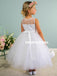 Cute Tulle A-Line Flower Girl Dresses, Applique Flower Lovely Little Girl Dresses, D1143