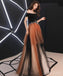 Off Shoulder Tulle A-Line Applique Long Prom Dresses, FC2075