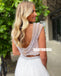 Elegant A-line Round Neck Tulle Backless Beaded Two Pieces Prom Dress, FC5239