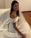 Charming Off Shoulder Satin Backless A-line Honest Wedding Dresses, FC2154