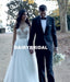 Charming A-Line Tulle Wedding Dress, Elegant Sleeveless Applique Bridal Dress, D1337