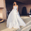 Honest A-line Tulle Straight Neckine Backless Wedding Dress, FC4689